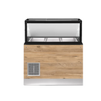 CLASSIC LINE Comptoir à salades 3x 1/1 GN, 110x88x134 cm, granit noir, éclairage LED