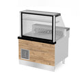 PRO LINE Fleischtheke 120x88x134cm, schwarzer Granit, LED Beleuchtung