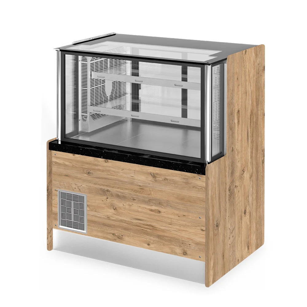 PRO LINE Fleischvitrine 120x84x134cm, schwarzer Granit, LED Beleuchtung