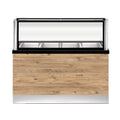 PRO LINE Bain-Marie 4x 1/1GN, 150x88x134cm, schwarzer Granit, LED Beleuchtung