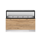 CLASSIC LINE Bain-Marie 5x 1/1GN, 180x88x134cm, schwarzer Granit, LED Beleuchtung