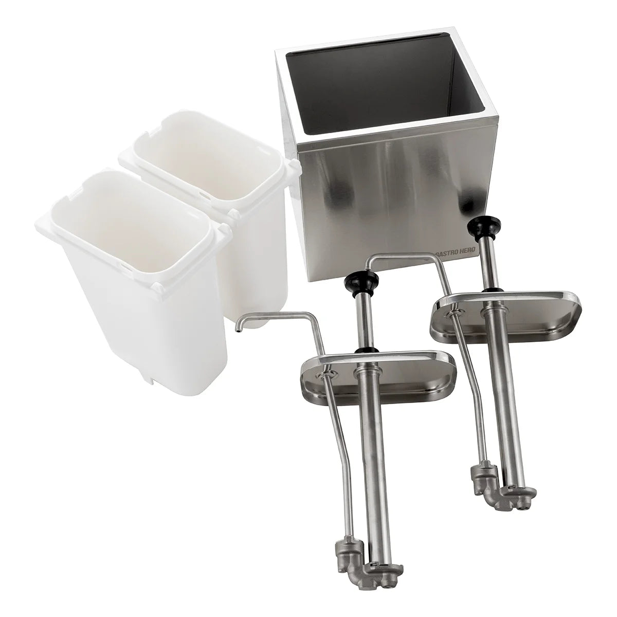 Distributeur de sauces - 2 x 3 litres - Pompe doseuse en acier inoxydable