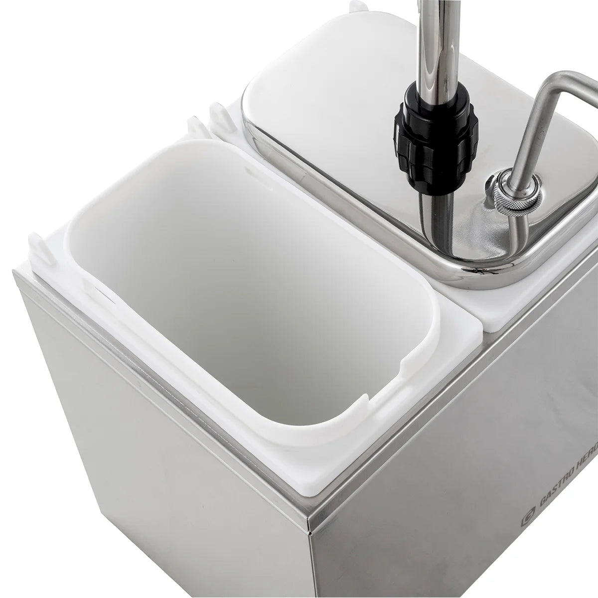 Distributeur de sauces - 2 x 3 litres - Pompe doseuse en acier inoxydable