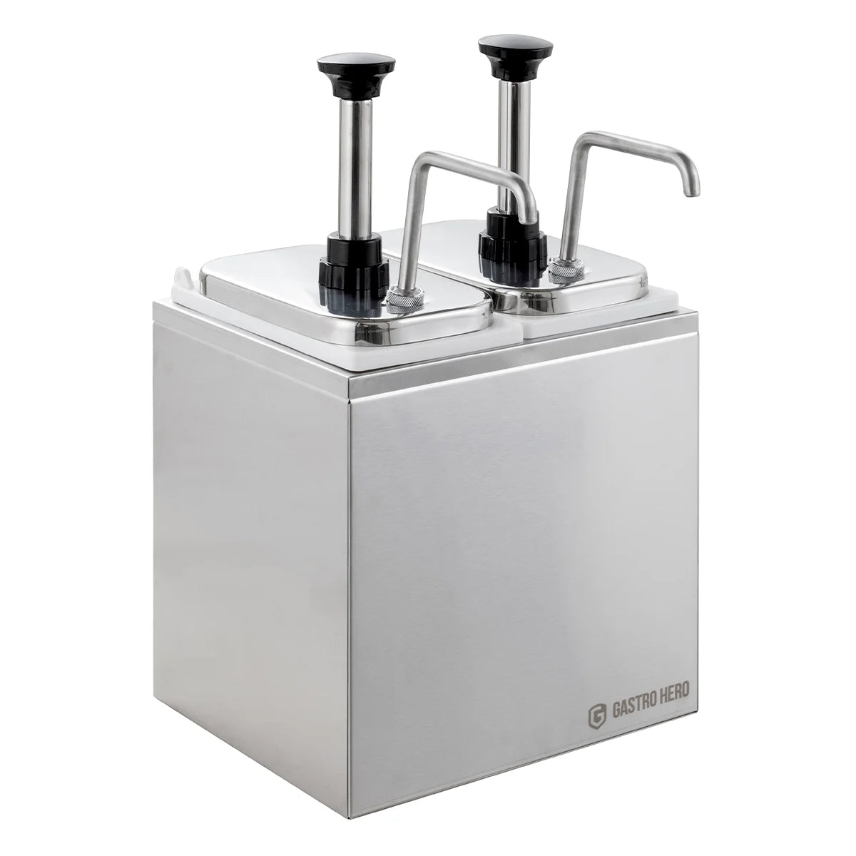 Distributeur de sauces - 2 x 3 litres - Pompe doseuse en acier inoxydable