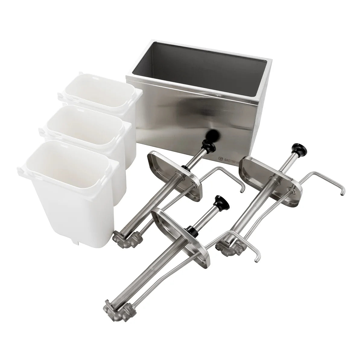 Distributeur de sauces - 3 x 3 litres - Pompe doseuse en acier inoxydable