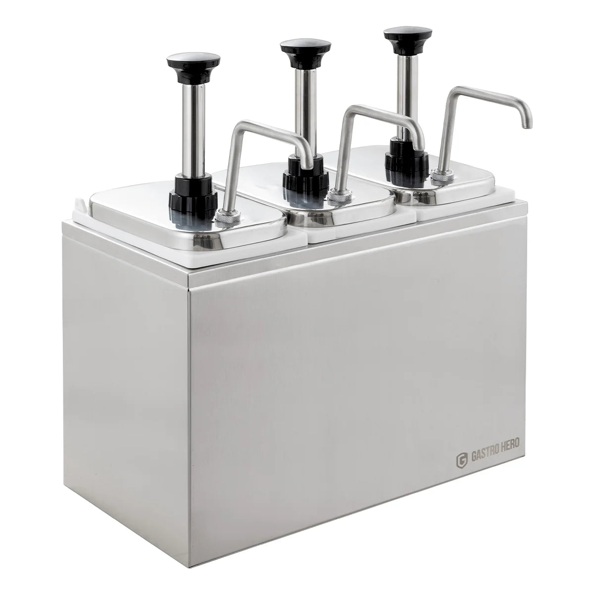 Distributeur de sauces - 3 x 3 litres - Pompe doseuse en acier inoxydable