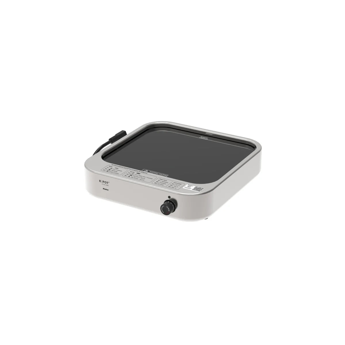Rieber plaque de cuisson vitrocéramique K-POT 2/3-ck-1600 argent