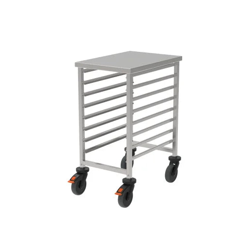 Rieber GN-Regalwagen 1/1 niedrig mit Abweiserrollen