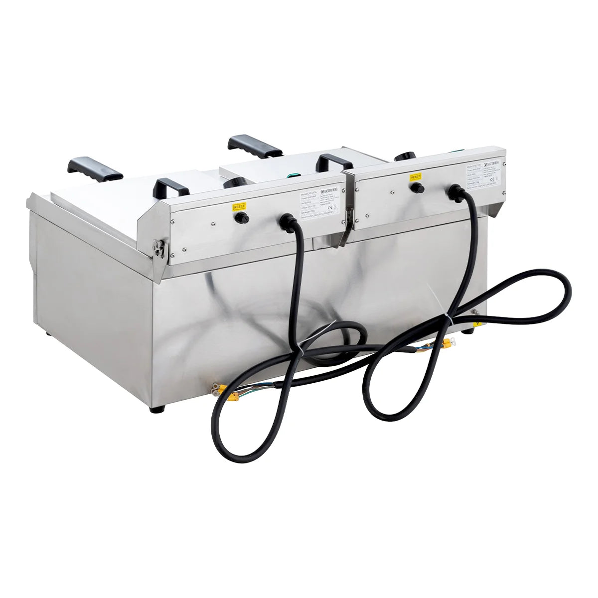Friteuse électrique double ECO 13+13 litres avec robinet de vidange, 2x 5000 W, 400 V