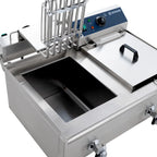 Friteuse électrique double ECO 13+13 litres avec robinet de vidange, 2x 5000 W, 400 V