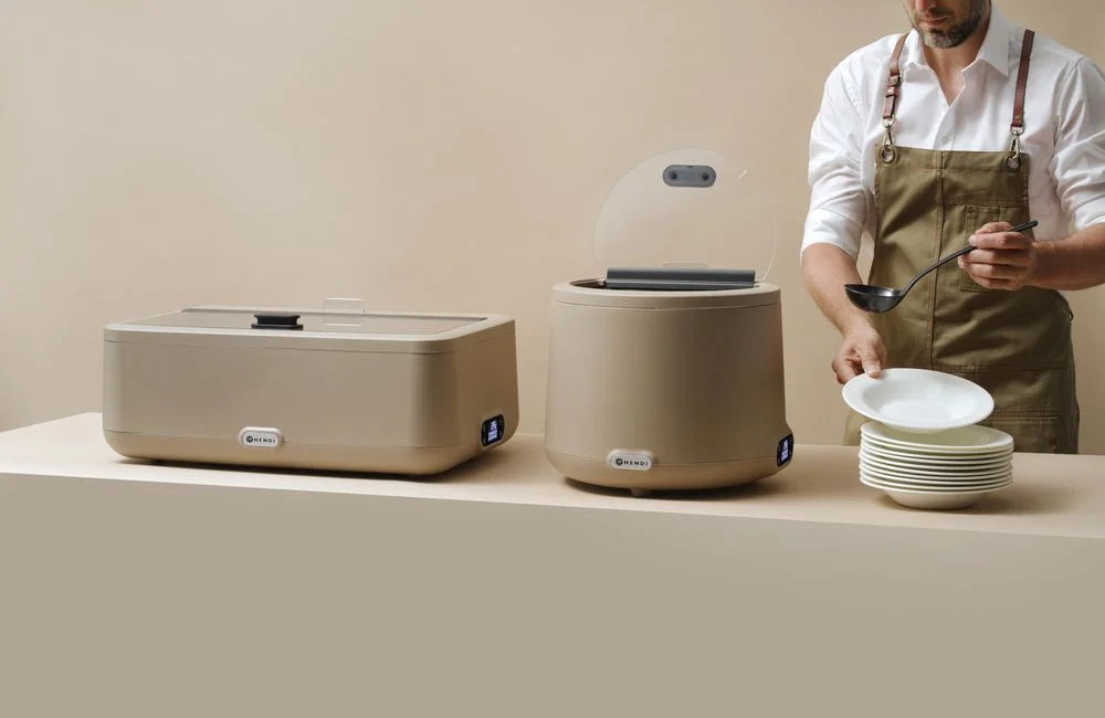 Chafing Dish UNIQ, HENDI, Beige, 220-240V/700W, 607x402x(H)245mm