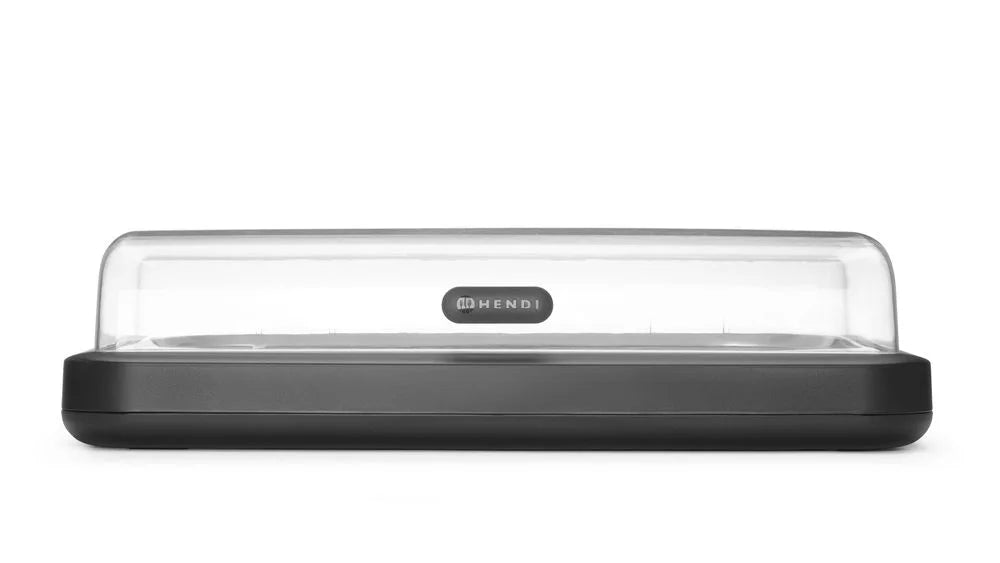 Kühldisplay UNIQ, HENDI, designed by Robert Bronwasser, GN 1/1, Schwarz, 593x389x(H)147mm