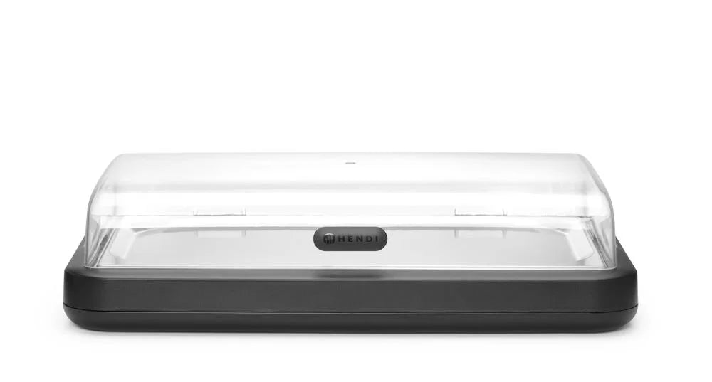 Kühldisplay UNIQ, HENDI, designed by Robert Bronwasser, GN 1/1, Schwarz, 593x389x(H)147mm