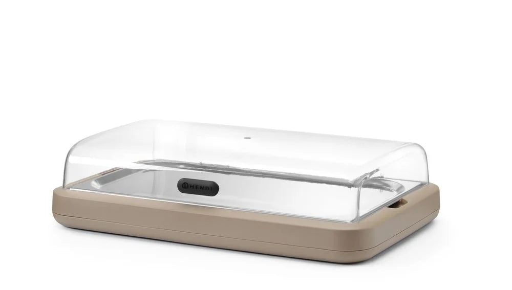 Présentoir réfrigéré UNIQ, HENDI, design by Robert Bronwasser, GN 1/1, Beige, 593x389x(H)147mm
