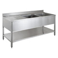 Spültisch ECO 20x7 mit 2 Becken rechts