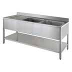 Spültisch ECO 20x7 mit 2 Becken rechts