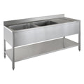 Spültisch ECO 20x7 mit 2 Becken links