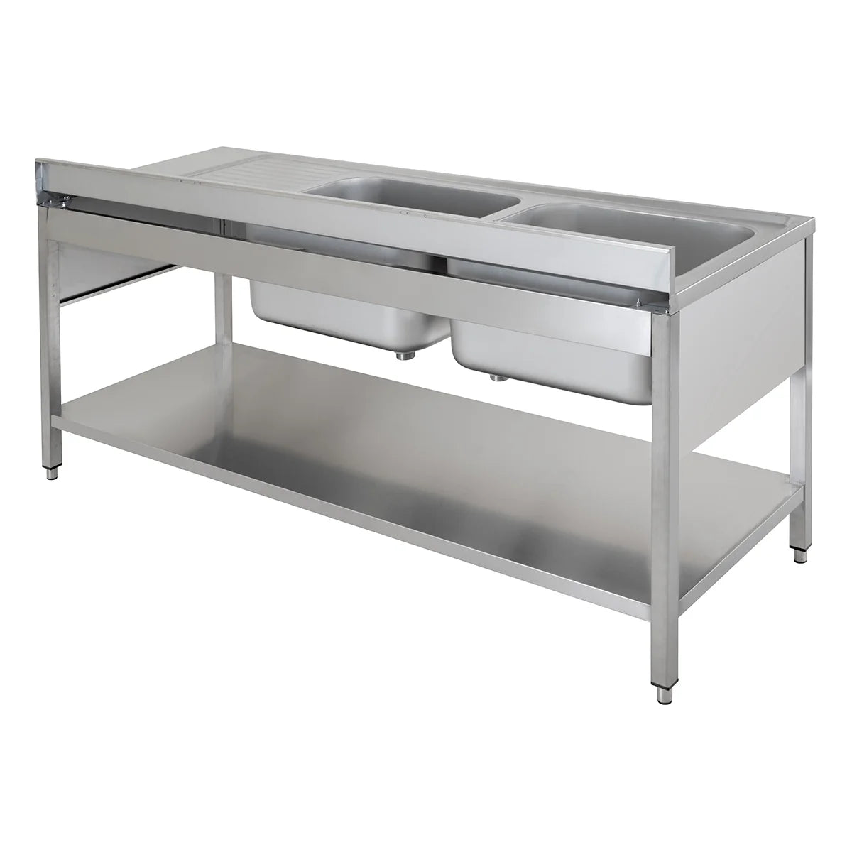 Spültisch ECO 20x7 mit 2 Becken links