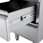 Edelstahl-Schubladenschrank BASIC 3er Einheit 600 mit Aufkantung, AISI 201