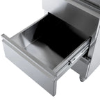 Meuble à tiroirs en acier inoxydable BASIC, 3 tiroirs, unité 600, AISI 201