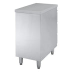 Meuble à tiroirs en acier inoxydable BASIC, 3 tiroirs, unité 600, AISI 201