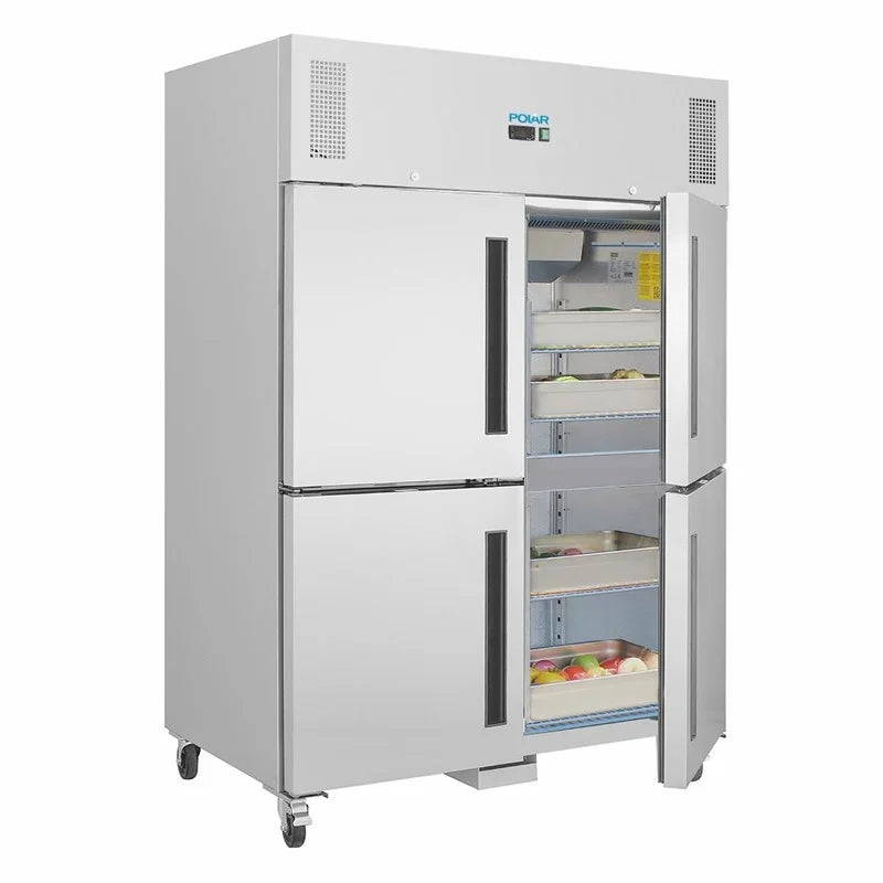 Polar Série G Armoire réfrigérée professionnelle 1200 litres avec portes divisées
