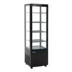 Polar C-Serie Standkühlvitrine 235 Liter mit gebogener Tür, schwarz