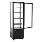 Polar C-Serie Standkühlvitrine 235 Liter mit gebogener Tür, schwarz