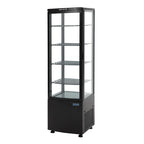 Polar C-Serie Standkühlvitrine 235 Liter mit gebogener Tür, schwarz