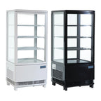 Polar C-Serie Tischkühlvitrine 86 Liter mit gebogener Tür, schwarz