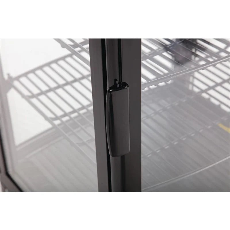 Polar C-Serie Tischkühlvitrine 86 Liter mit gebogener Tür, schwarz