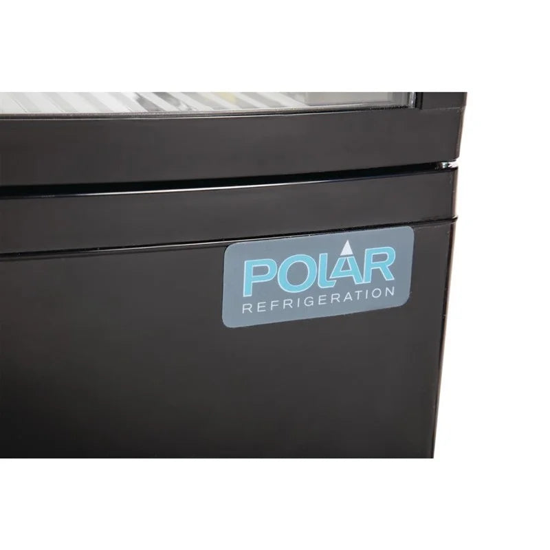 Polar C-Serie Tischkühlvitrine 86 Liter mit gebogener Tür, schwarz
