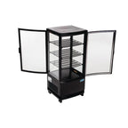 Polar C-Serie Tischkühlvitrine 86 Liter mit gebogener Tür, schwarz