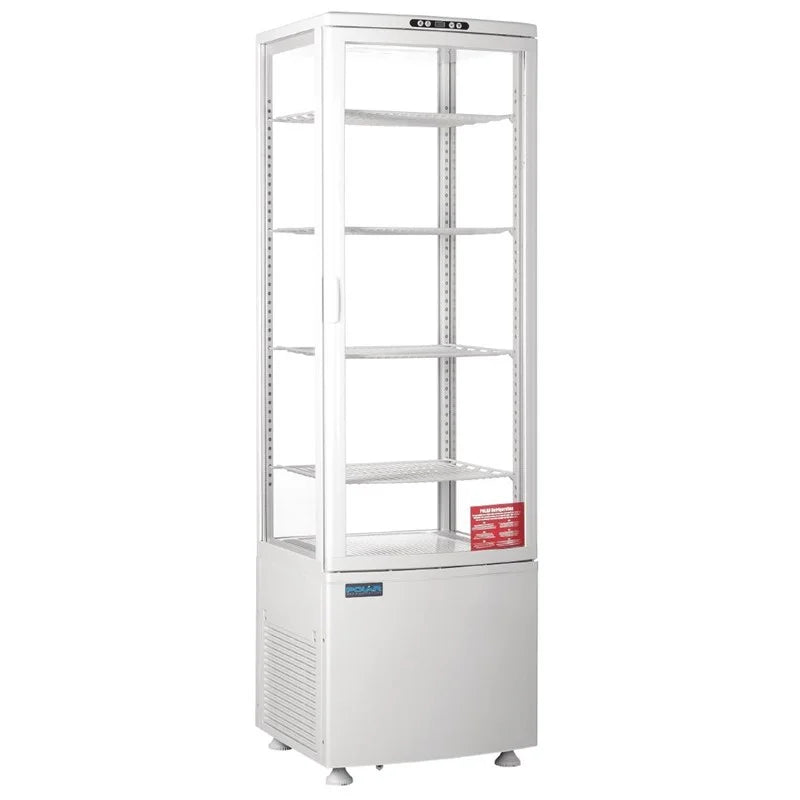 Polar C-Serie Standkühlvitrine 235 Liter mit gebogener Tür, weiß