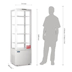 Polar C-Serie Standkühlvitrine 235 Liter mit gebogener Tür, weiß