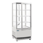 Polar C-Serie Tischkühlvitrine 86 Liter mit gebogener Tür, weiß