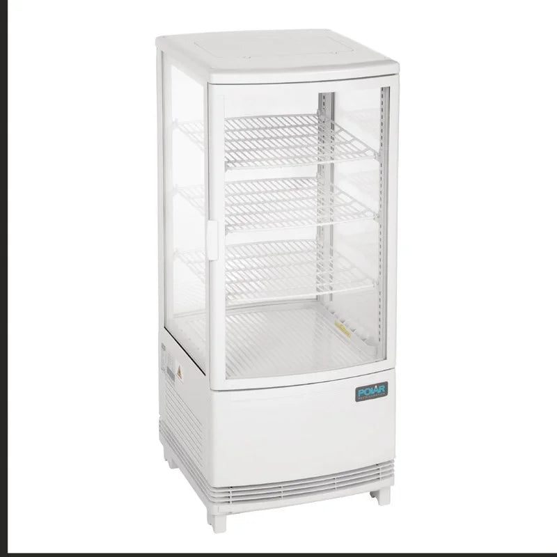 Polar C-Serie Tischkühlvitrine 86 Liter mit gebogener Tür, weiß