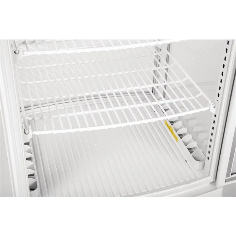 Polar C-Serie Tischkühlvitrine 86 Liter mit gebogener Tür, weiß