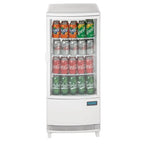 Polar C-Serie Tischkühlvitrine 86 Liter mit gebogener Tür, weiß