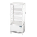 Polar C-Serie Tischkühlvitrine 86 Liter mit gebogener Tür, weiß