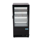 Polar C-Serie Tischkühlvitrine 68 Liter mit gebogener Tür, schwarz