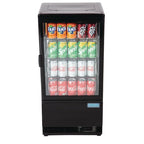 Polar C-Serie Tischkühlvitrine 68 Liter mit gebogener Tür, schwarz
