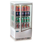 Polar C-Serie Tischkühlvitrine 68 Liter mit gebogener Tür, weiß
