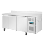 Table congélateur Polar série U 3 portes 417 Litres avec dosseret