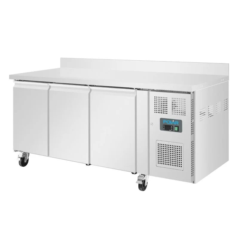 Table congélateur Polar série U 3 portes 417 Litres avec dosseret