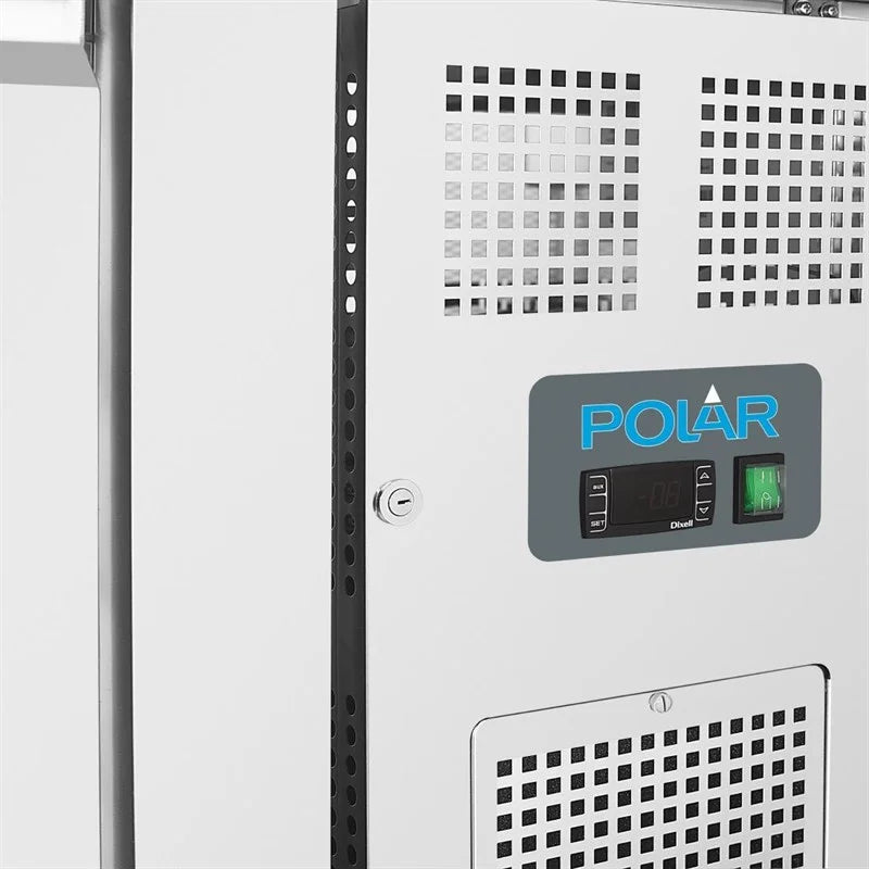Table congélateur Polar série U 3 portes 417 Litres avec dosseret