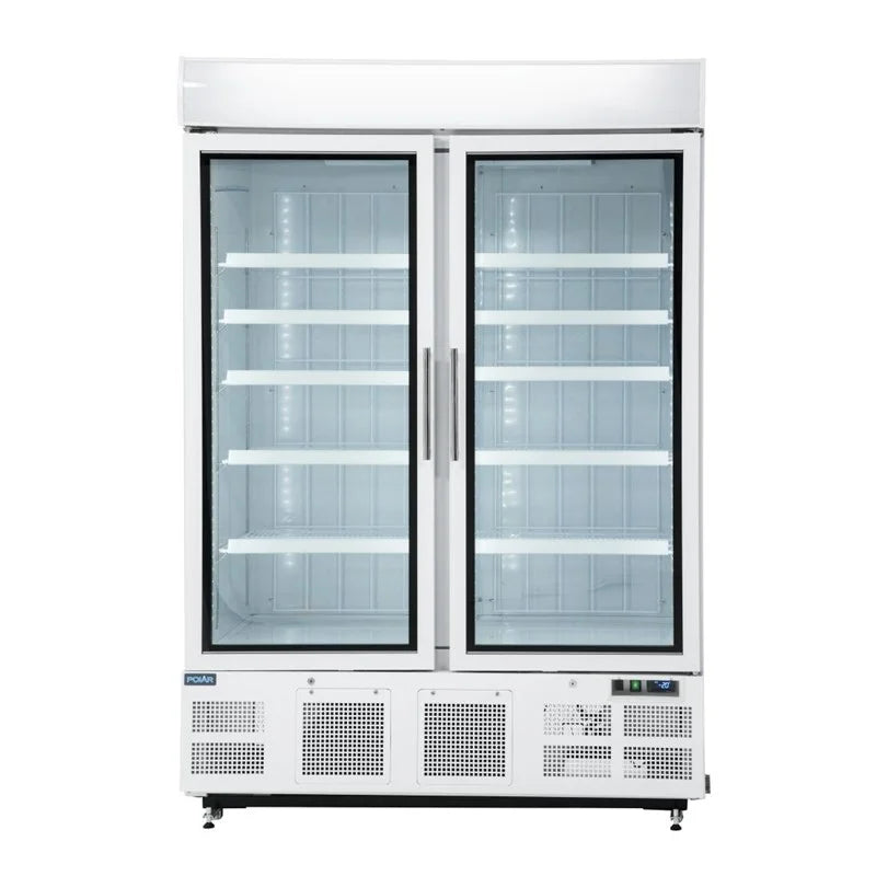 Armoire de congélation Polar Série G 920 Litres avec porte vitrée, blanc