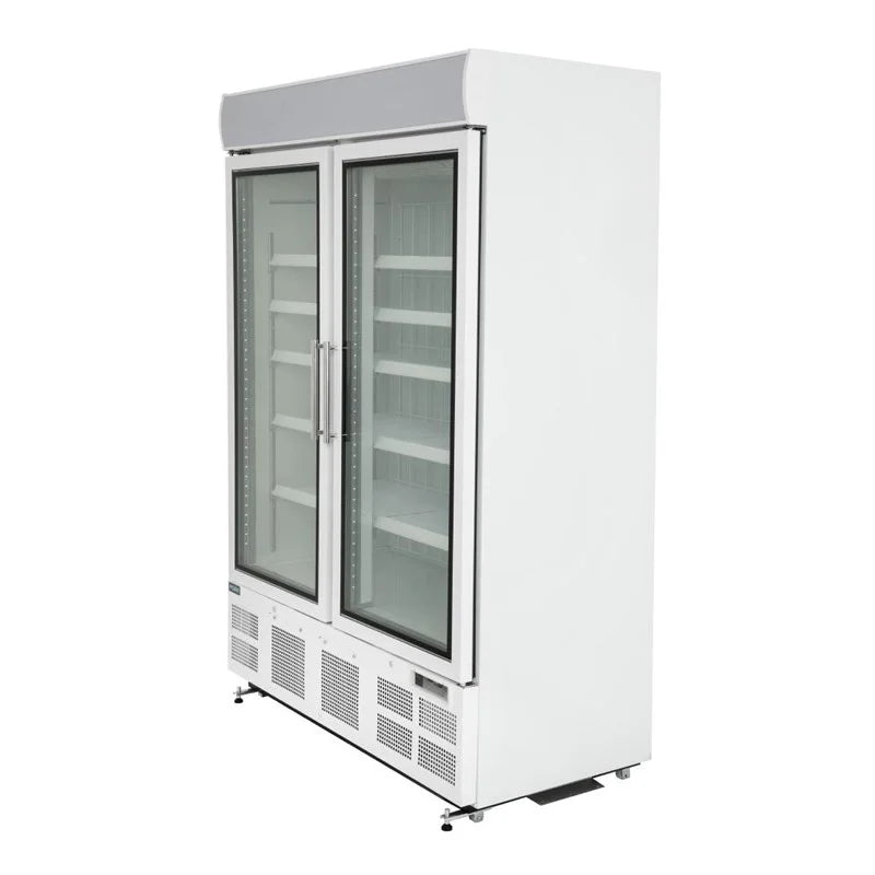 Armoire de congélation Polar Série G 920 Litres avec porte vitrée, blanc