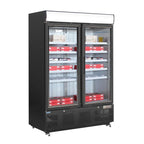 Polar G-Serie Gefrierschrank 920 Liter mit Glastür, schwarz