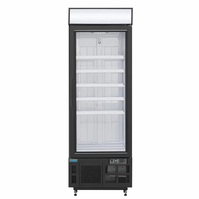 Polar G-Serie Gefrierschrank 412 Liter mit Glastür, schwarz